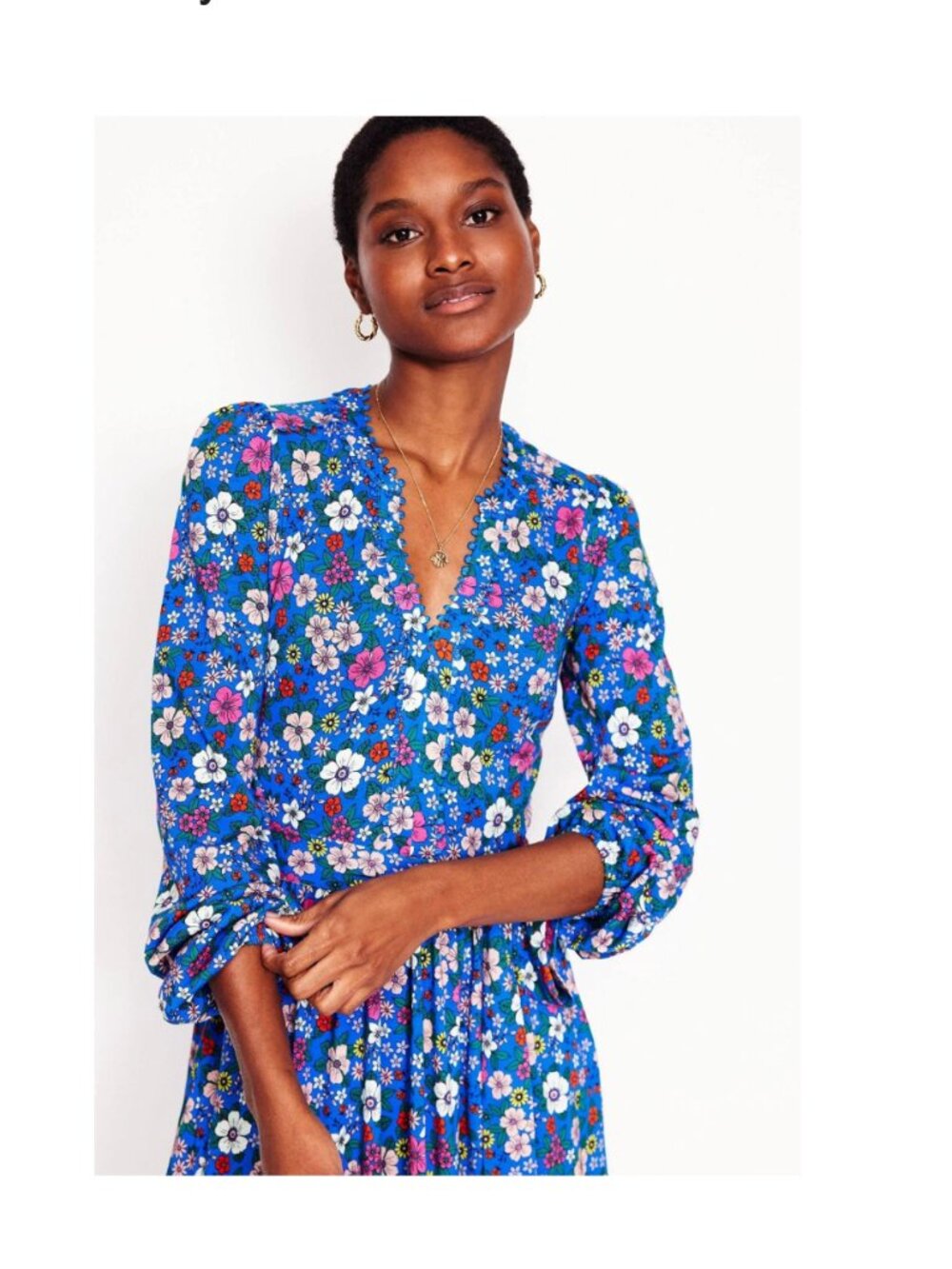 Boden Maeve Trim Jersey Maxi Dress - Picture 3 of 8